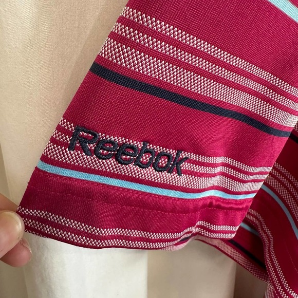 Reebok Golf Polo Shirt Men’s 3XL Tall Red Stripes Short Sleeve‎ Casual - Picture 6 of 9